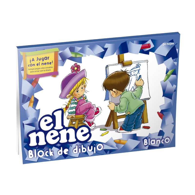 Block de dibujo El Nene N°5, 24 hojas blancas