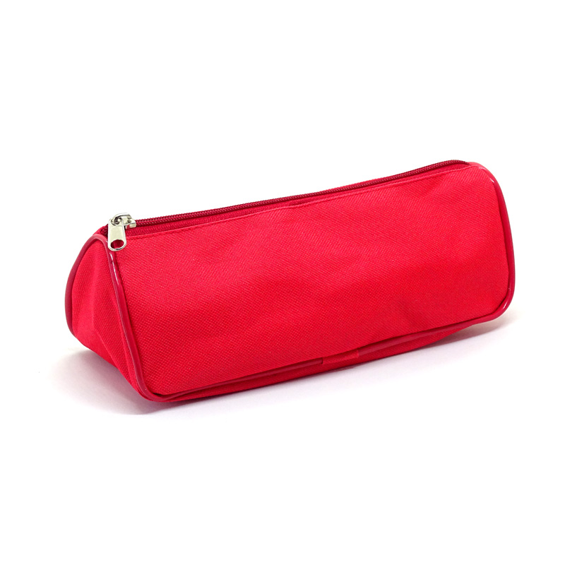 Cartuchera de tela cordura de 1 cierre tipo bananita roja