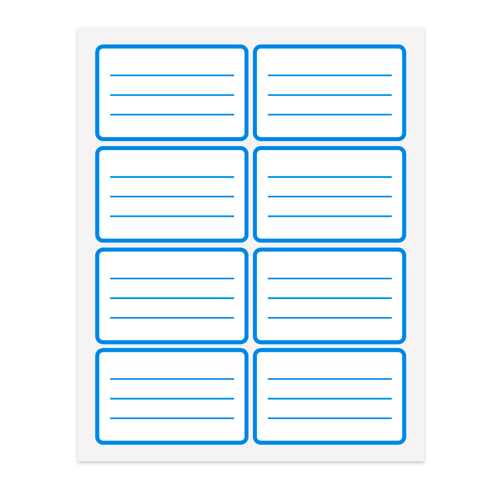 Etiqueta escolar azul caja de 240 unidades