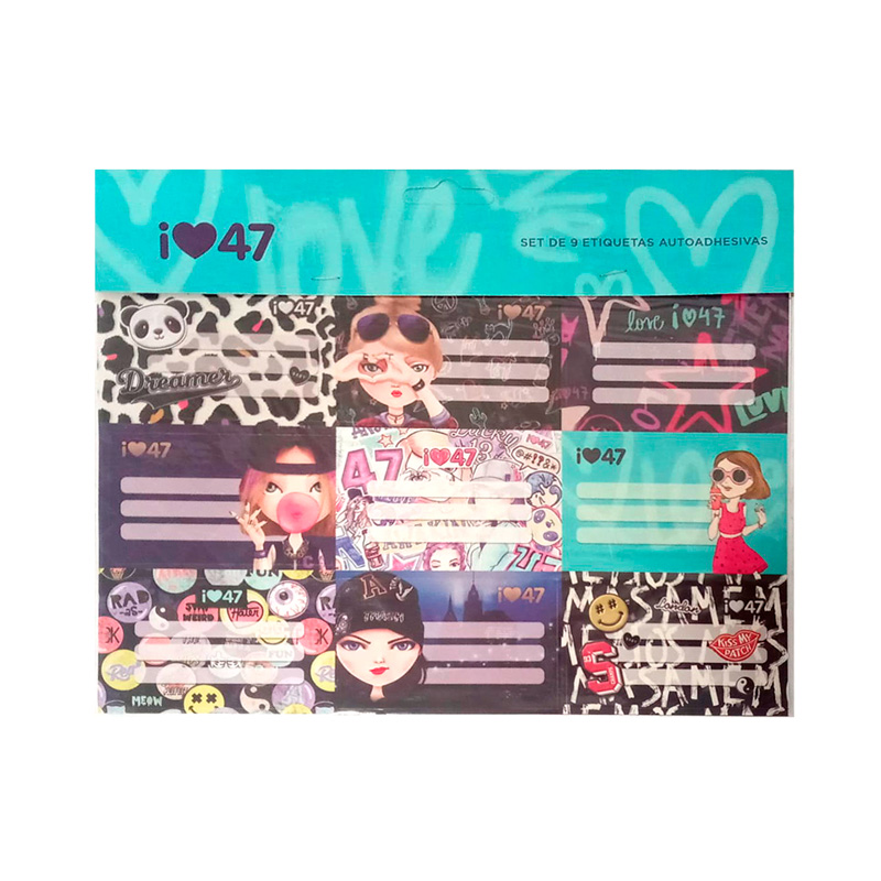 Etiqueta 47 Street packde 9 unidades