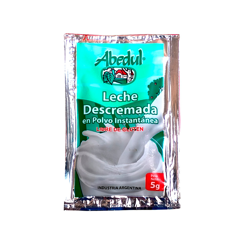 Leche en polvo descremada Abedul, 4g.caja de 100 sobres