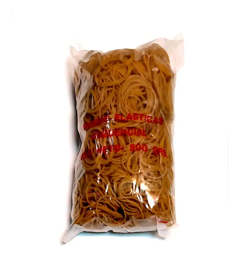 Bandas elásticas Credencial de látex, 40mm. bolsa de 500g.