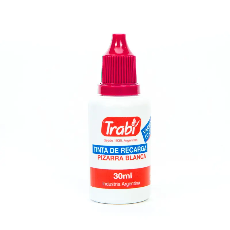 Tinta para Marcador de Pizarra rojo Trabi, 30ml.