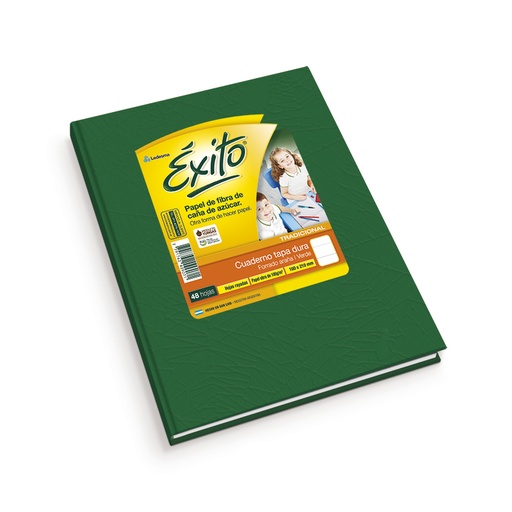 [EXITO1VER48R] Cuaderno Éxito E1 Universo verde, 16x21cm. 48 hojas rayadas