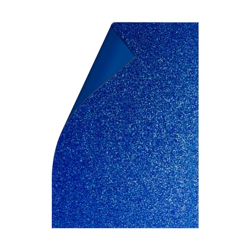 [GOMAGLIAZU10] Goma Eva Glitter azul, 40 x 60cm. pack de 10 unidades