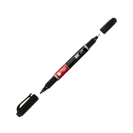 [FILGOMAR042N] Marcador permanente de 2 puntas Filgo Permanent 042 Dúo negro