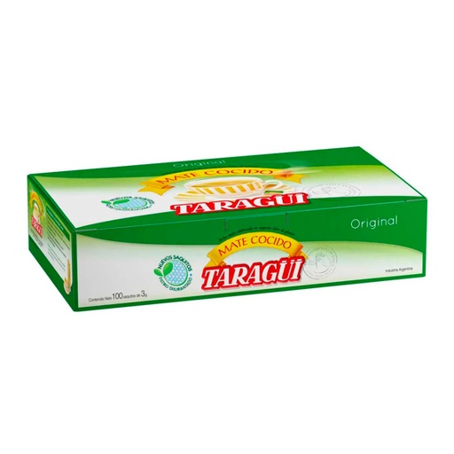 [TARAGMATX100] Mate Cocido Taragüí, caja de 100 saquitos