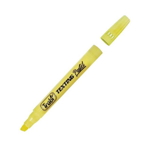 [TRABITPASAMA] Resaltador Fino Trabi Texting Pastel amarillo