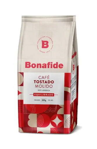 [BONAFCATOSEQ200] Café tostado equilibrado Bonafide, pack de 200 g. 