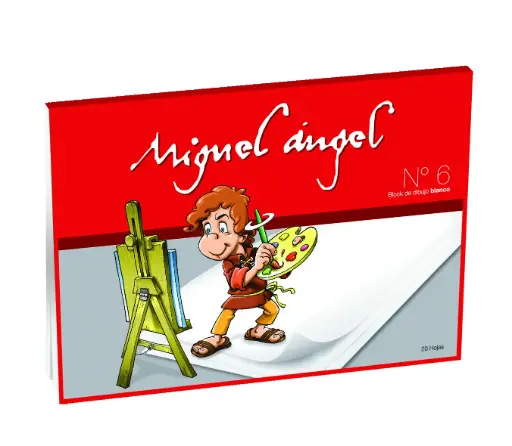 [MANGELBKBLA6] Block de dibujo Miguel Angel N°6, 20 hojas lisas blancas