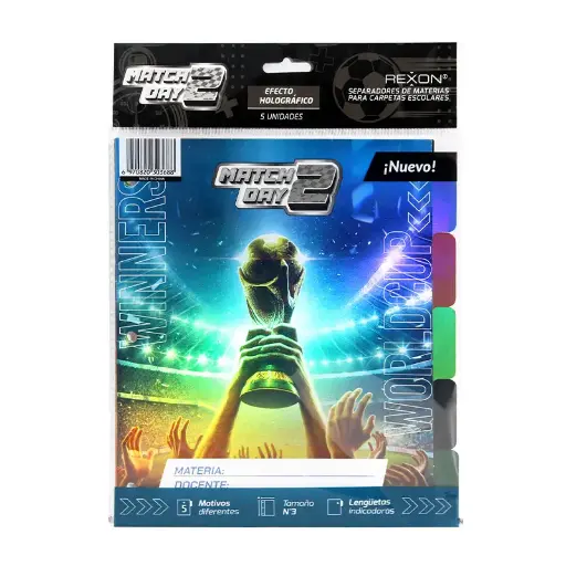 [SEPREX3MATC2] Separador 5 posiciones Rexon Match Day 2, N°3